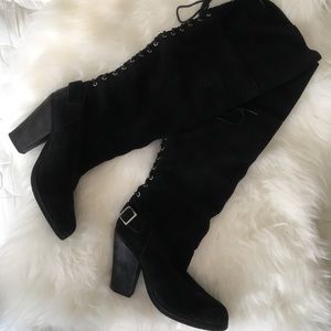 Shoemint Suede Knee High Boots